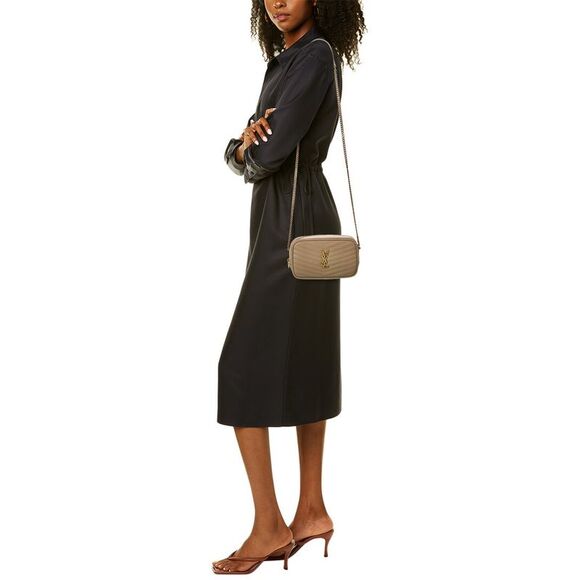 Saint Laurent Lou Mini Quilted Leather Camera Bag, Beige - Picture 4 of 5